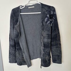 Monari Italia zip up long sleeve sweater jacket